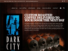 Tablet Screenshot of darkcitycoffee.com